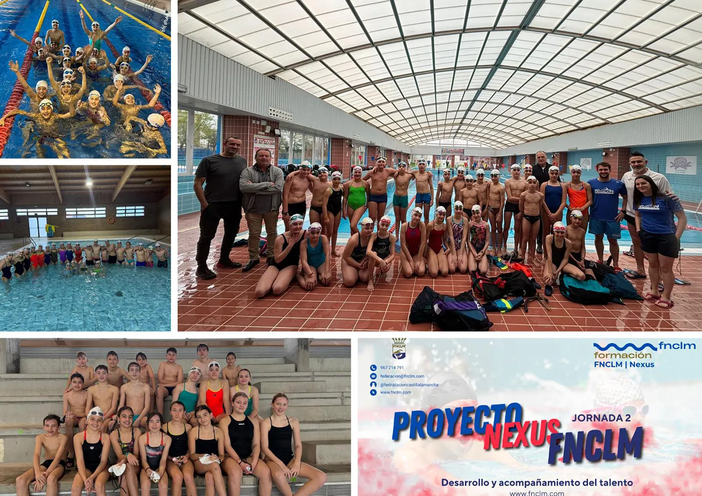 Jóvenes nadadores durante el Plan Nexus natación Torrijos en la piscina cubierta Siglo XXI Jóvenes nadadores durante el Plan Nexus natación Torrijos en la piscina cubierta Siglo XXI