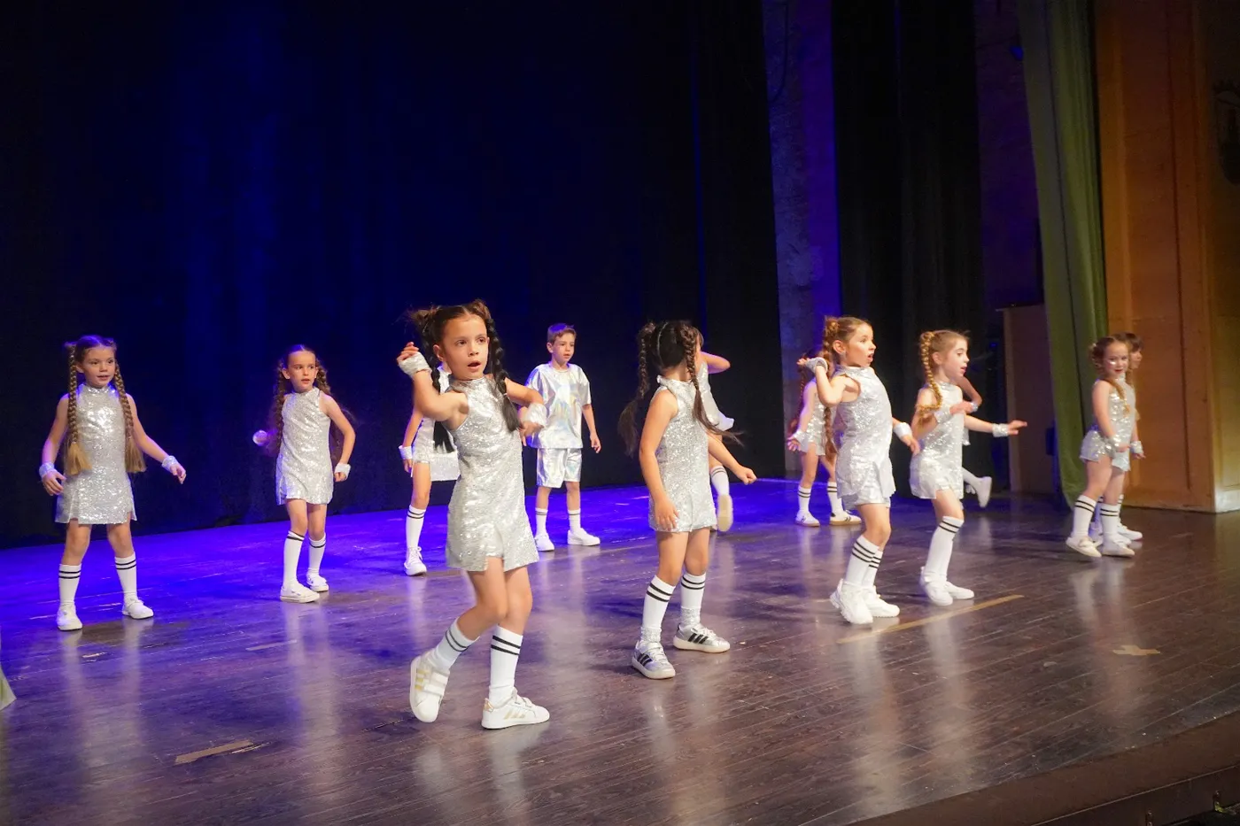 Alumnos de la Escuela Municipal de Baile Moderno y Zumba durante su actuación en el Palacio de Pedro I (3)
