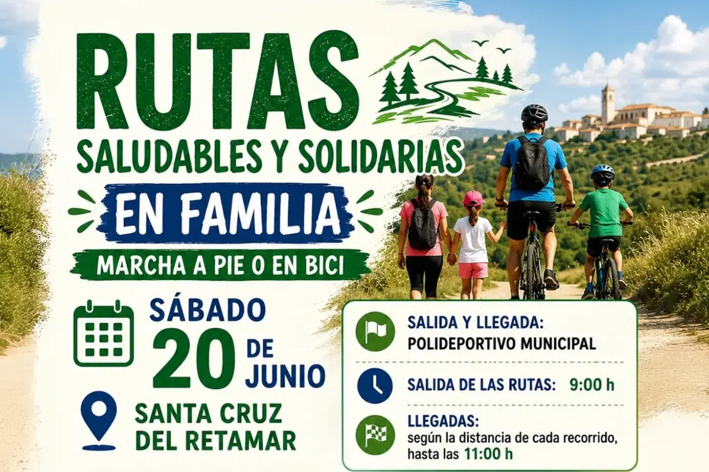 Rutas saludables solidarias en Santa Cruz del Retamar