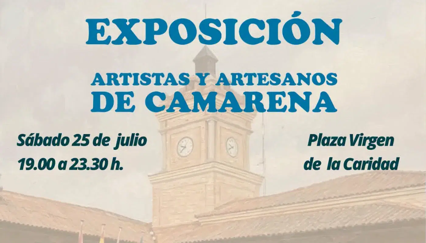 Exposición de Artistas y Artesanos de Camarena en la Plaza Virgen de la Caridad