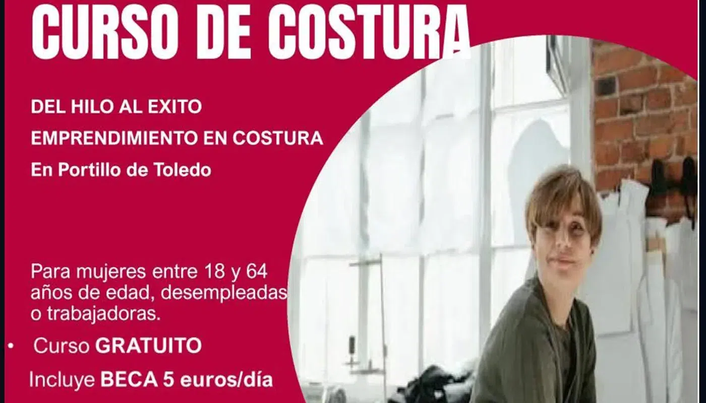 Mujeres participando en el curso de emprendimiento en costura en Portillo de Toledo