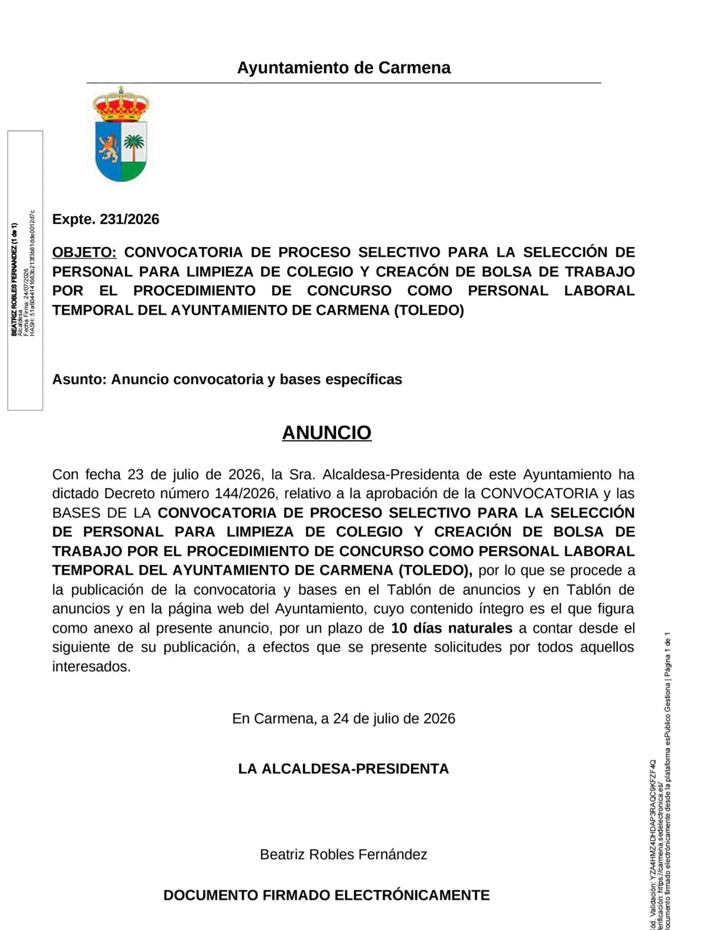 carmena empleo