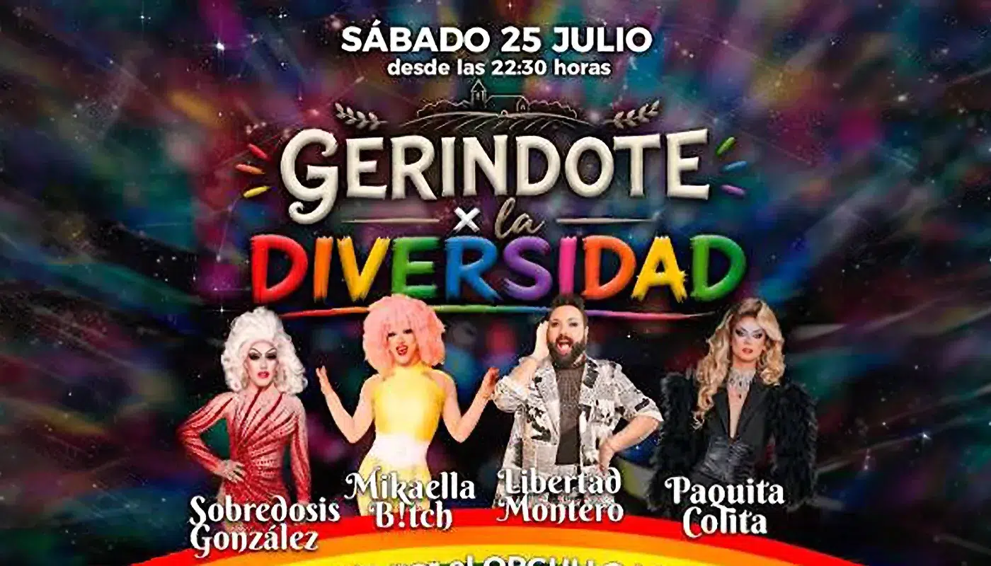 cartel anunciador de la fiesta del Orgullo en Gerindote