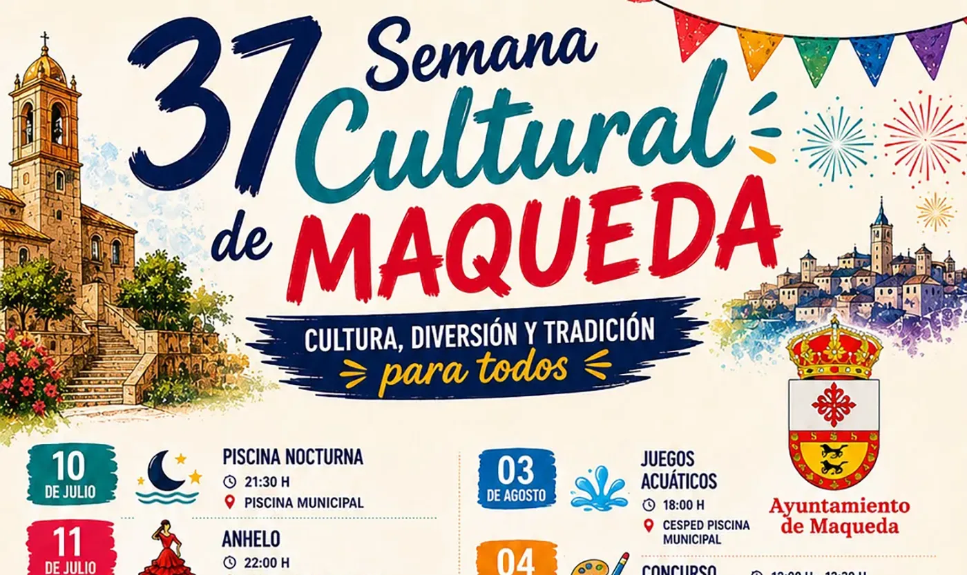 La 37ª Semana Cultural de Maqueda ofrecerá más de un mes de actividades para todos los públicos.