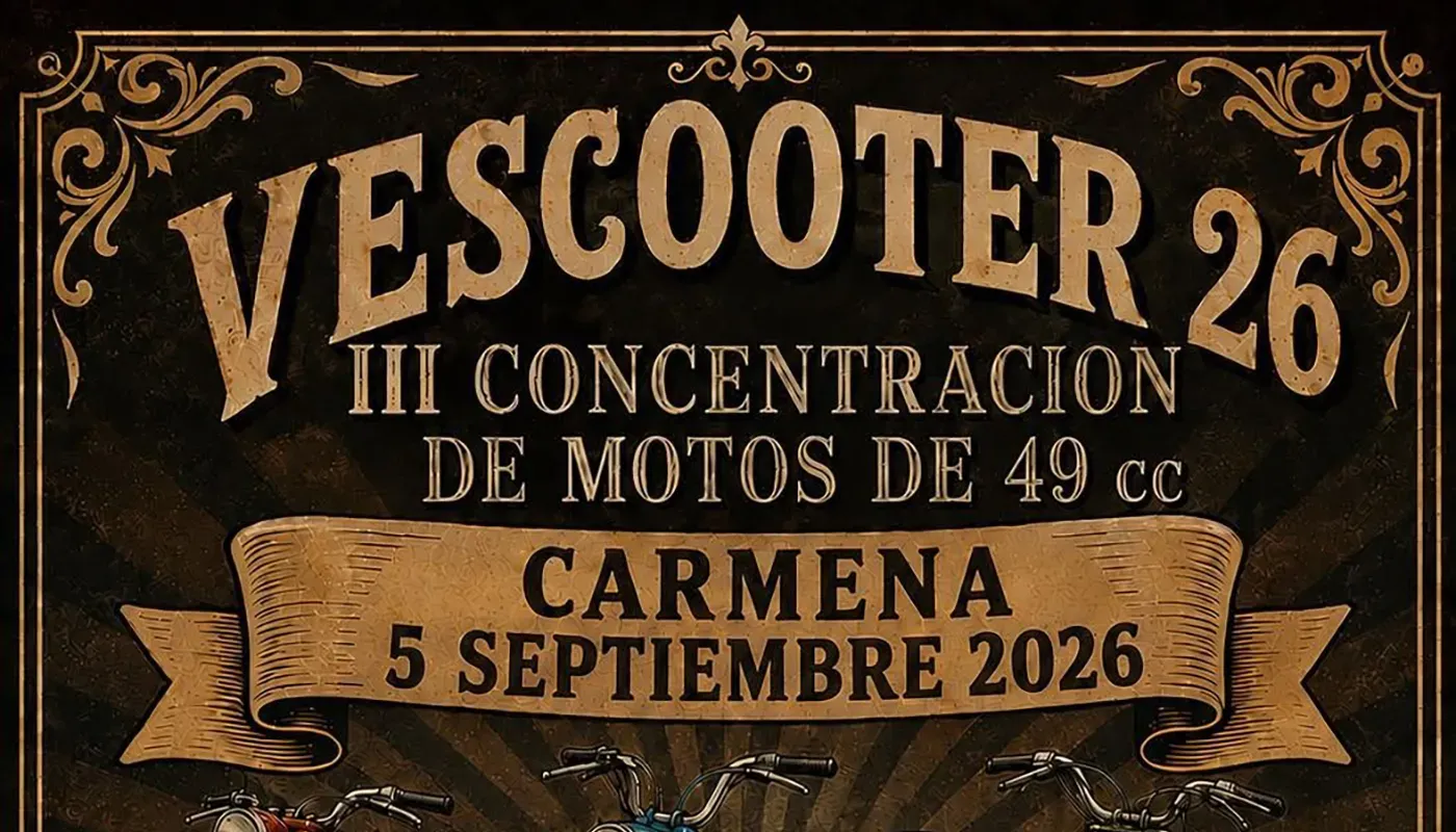 Cartel de Vescooter 26, III Concentración de Motos de 49 cc de Carmena.