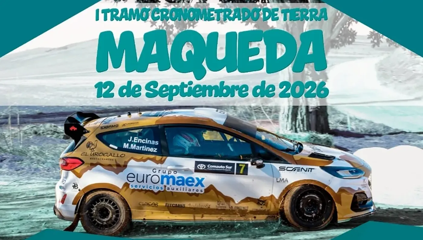 Cartel del I Tramo Cronometrado de Tierra de Maqueda, que se celebra el 12 de septiembre de 2026.