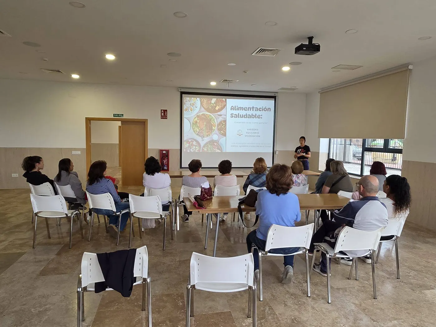 Participantes en las actividades de la Semana de la Salud en Gerindote, organizada por el Centro de Salud con la colaboración del Ayuntamiento.