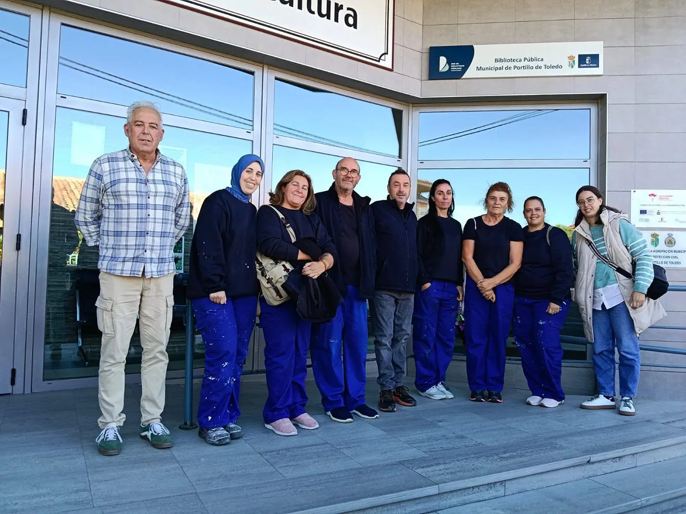 Trabajadores del Plan RECUAL 2026 durante las actuaciones realizadas en el municipio de Portillo de Toledo.
