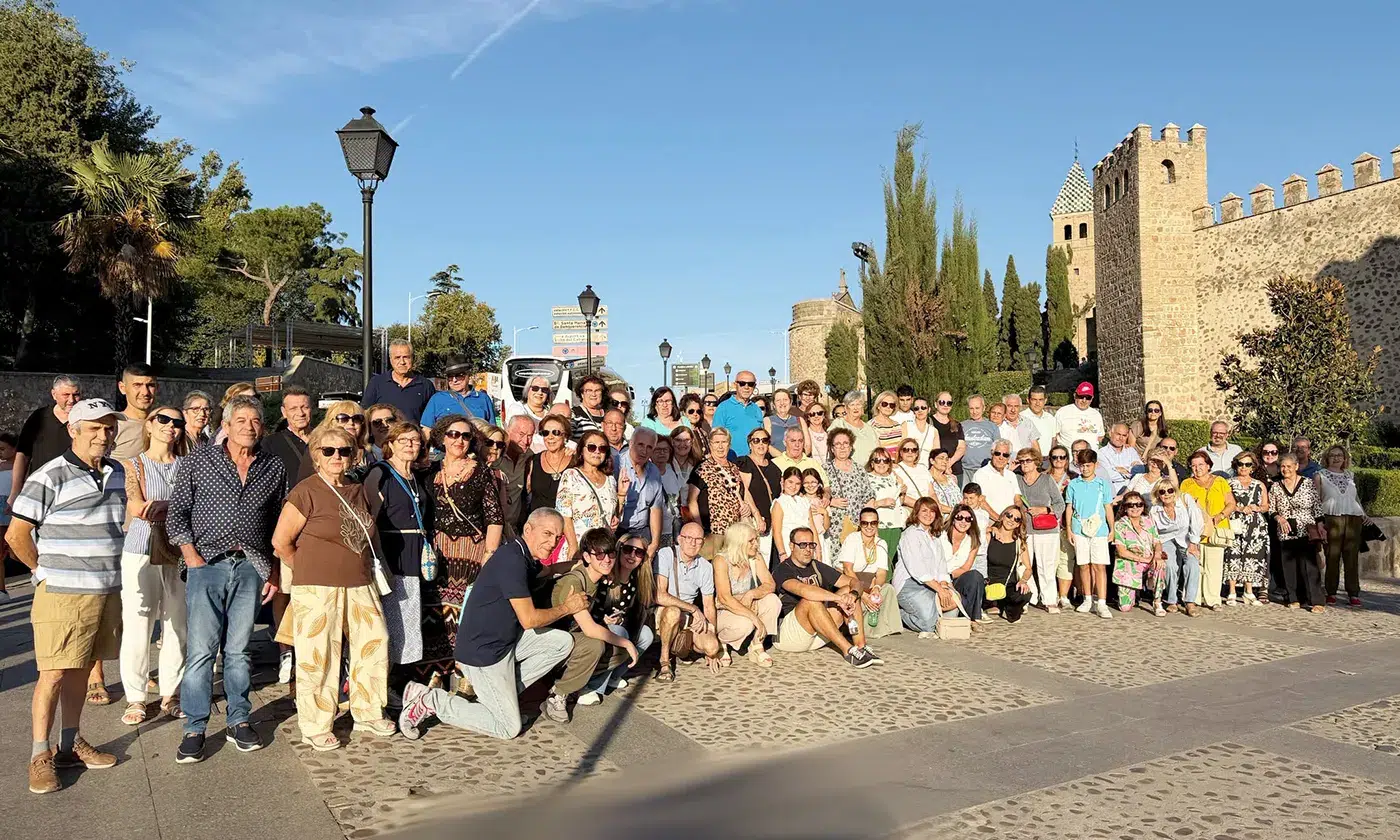 Vecinos de Santa Olalla durante su visita a Sabor Toledo.